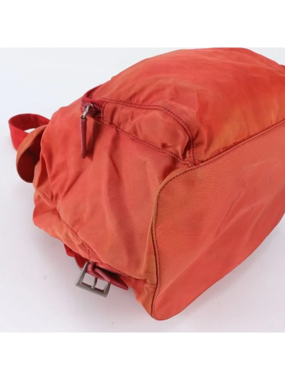 Prada Tessuto Nylon Triangle Logo Leather Backpack Shoulder Bag